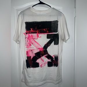 Mens off white t shirt size L